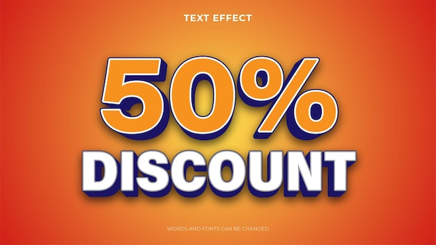 Discount promotion text effect