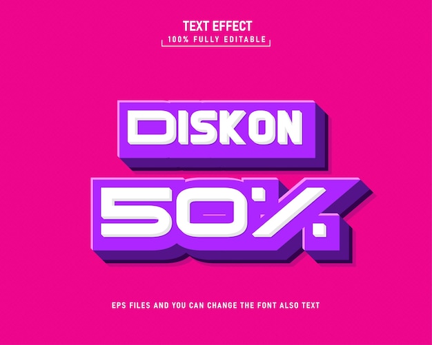 Discount sale editable text effect