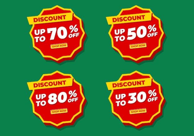 Discount Sale up to 70 50 30 80 off template Mega sale banner