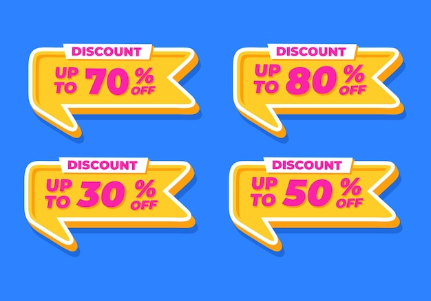 Discount Sale up to 70 50 30 80 off template Mega sale banner