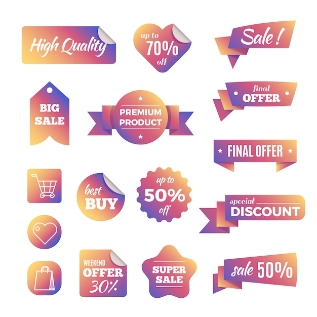 Discount shopping banners