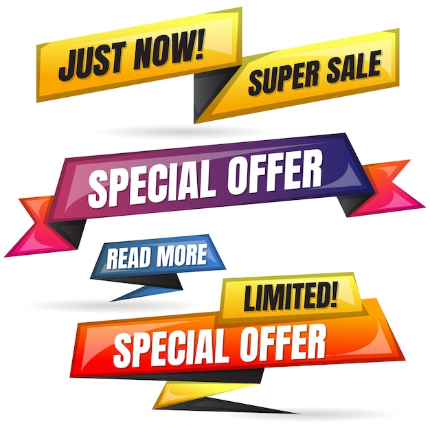 Discount shopping modern abstract web poster