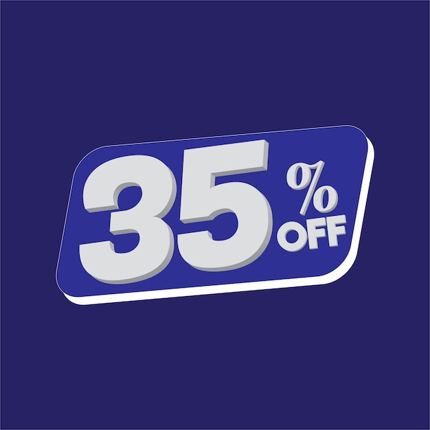 A Discount Tag 35 percent off price label sale and offer