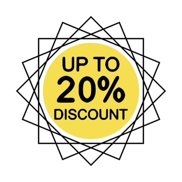 Discount up to 20 percent design element stickers