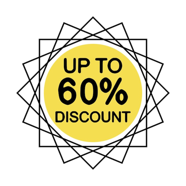 Discount up to 60 percent design element stickers