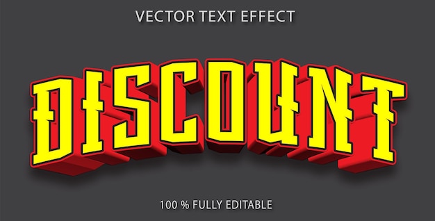 discount vector text effect