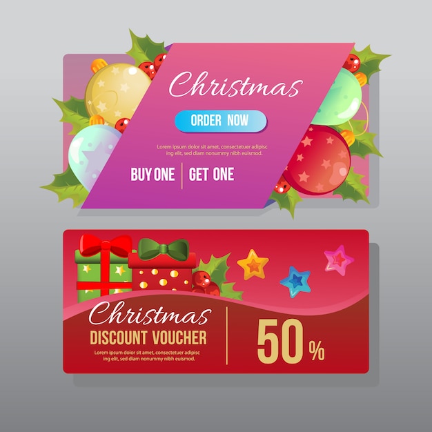 Discount voucher christmas ball