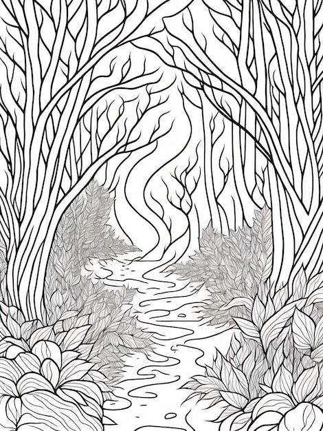 Discovering Hidden Wonders Enchanted Forest Coloring Activity