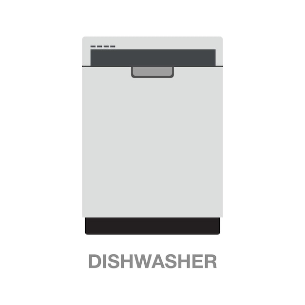 Dishwasher illustration on transparent background