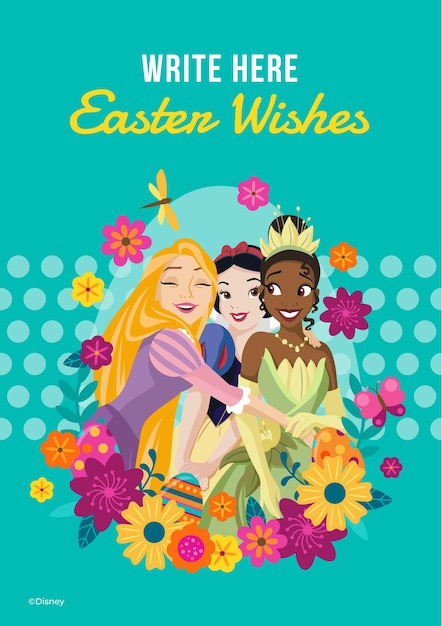 Disney Princess Easter Card