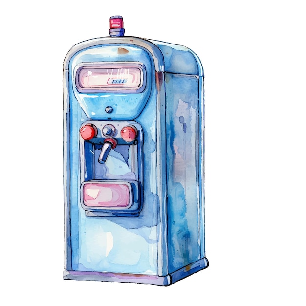 dispenser vector illustration in watercolour style