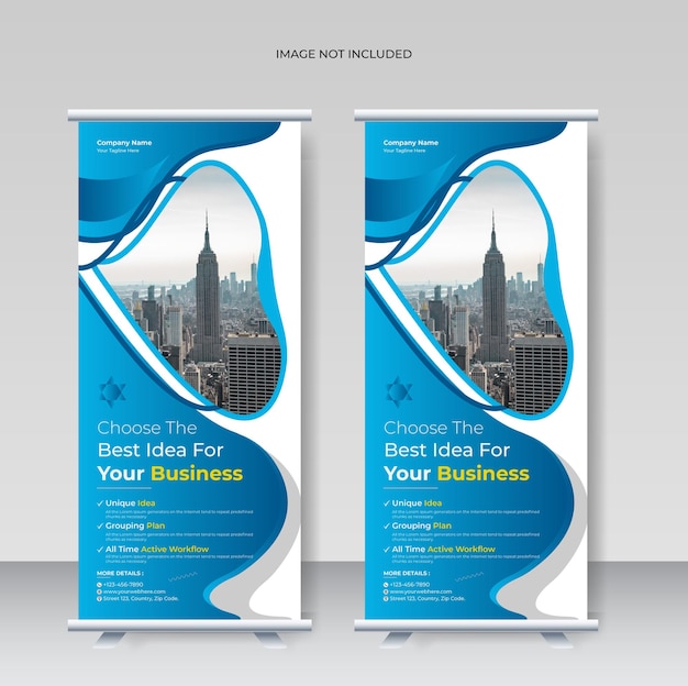 display corporate roll up display standee presentation purpose design