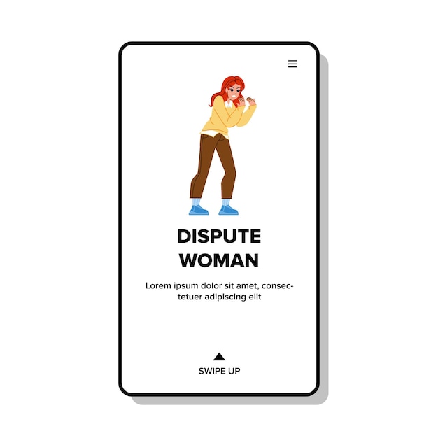 Dispute woman vector