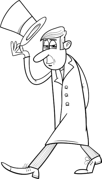 distinguished man coloring page