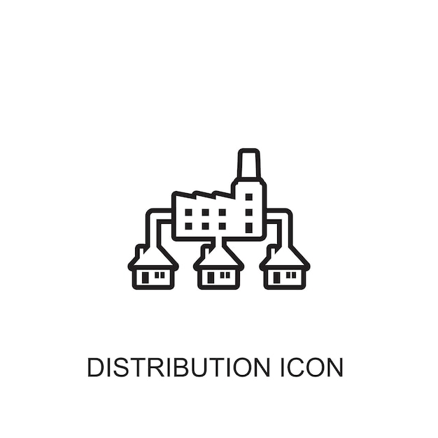 Distribution vector icon icon