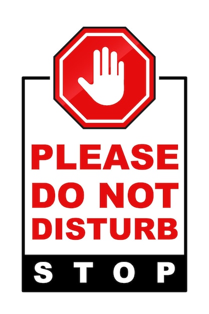 Do not disturb signage prohibited danger warning printable sign and symbols door hanger design