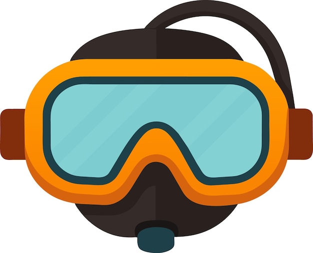 dive mask illustration flat desing element