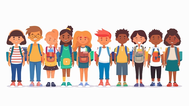 Diverse Back to School Background with Children Education Concept