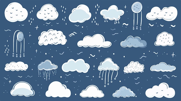 Diverse Weather Conditions Illustration for Creative Projects