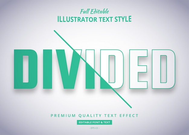 Divided Trend Text Style Effect