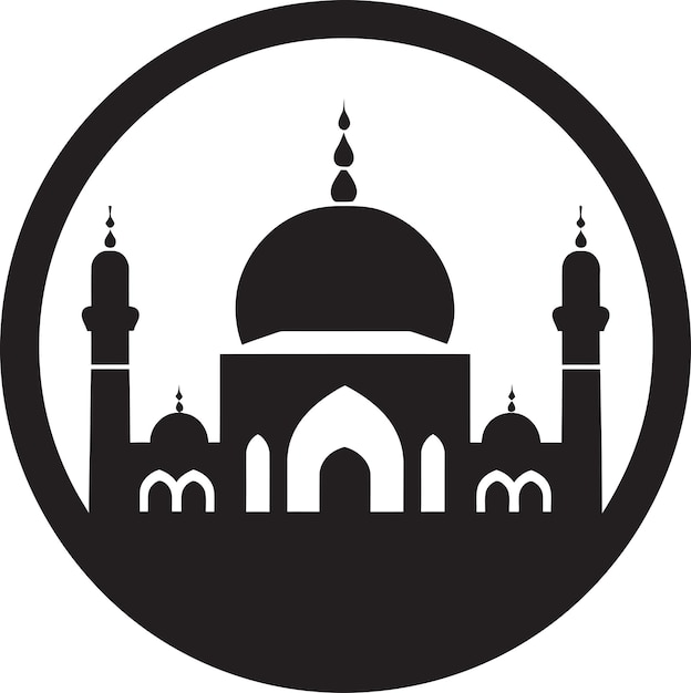 Divine Dimensions Iconic Mosque Vector Heavenly Horizon Emblematic Mosque Icon