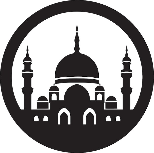 Divine Domain Emblematic Mosque Icon Mosque Marvel Iconic Logo Vector