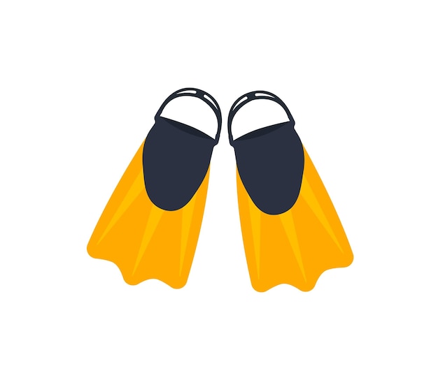 Diving flippers vector isolated icon. Equipment Diving flippers emoji illustration. Equipment Diving