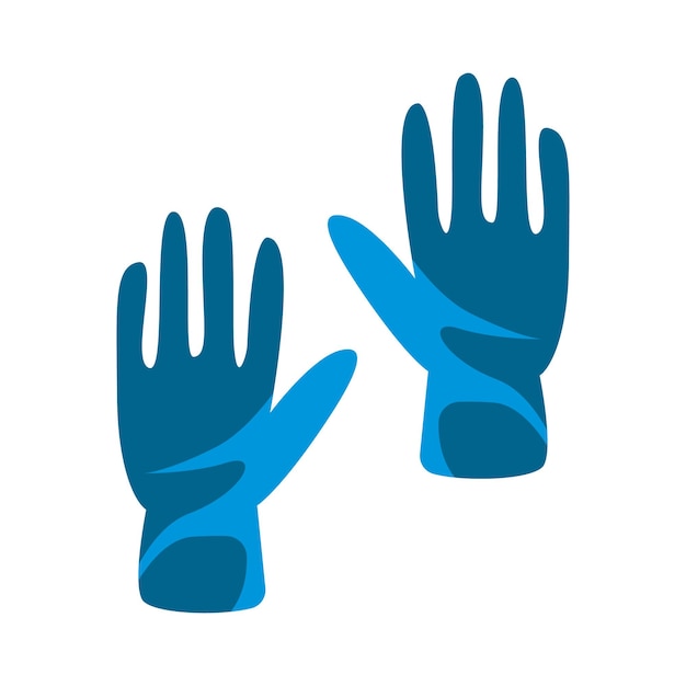 Diving gloves illustration in color cartoon style editable