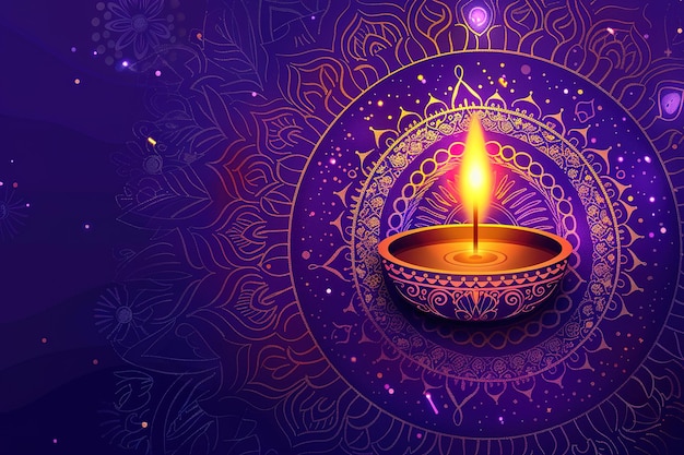 Vector diwali celebration card