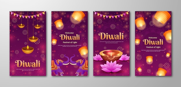 Diwali celebration instagram stories