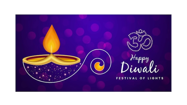 Diwali celebration social media banner