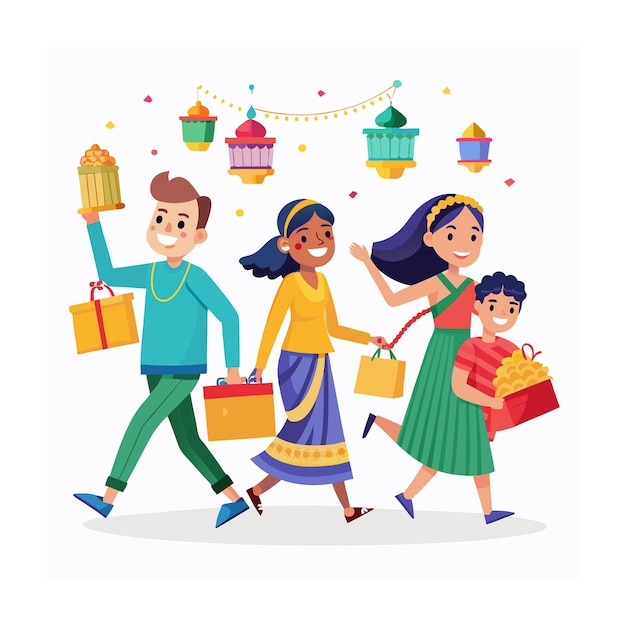 Vector diwali concept illustration