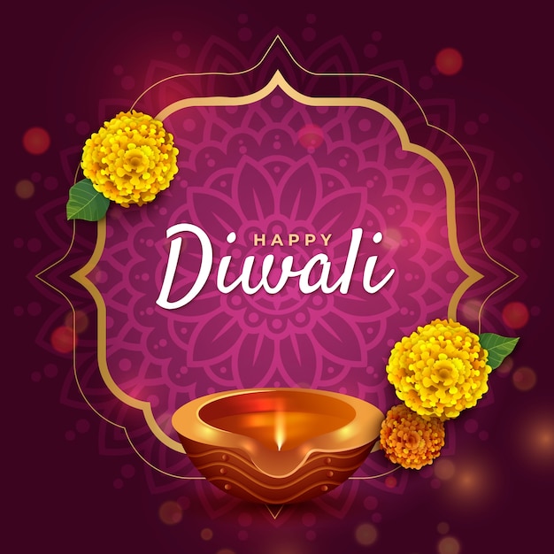 Diwali festival celebration illustration