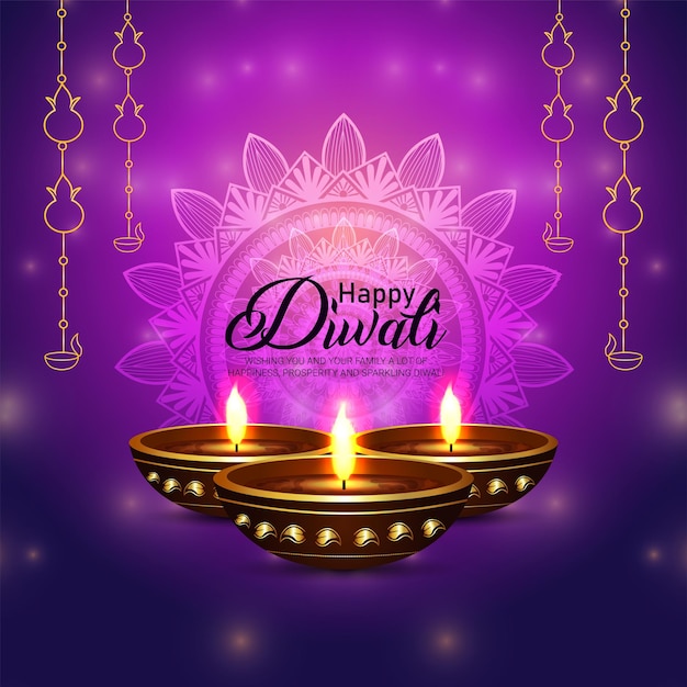 Diwali festival of light with creative oil lamp