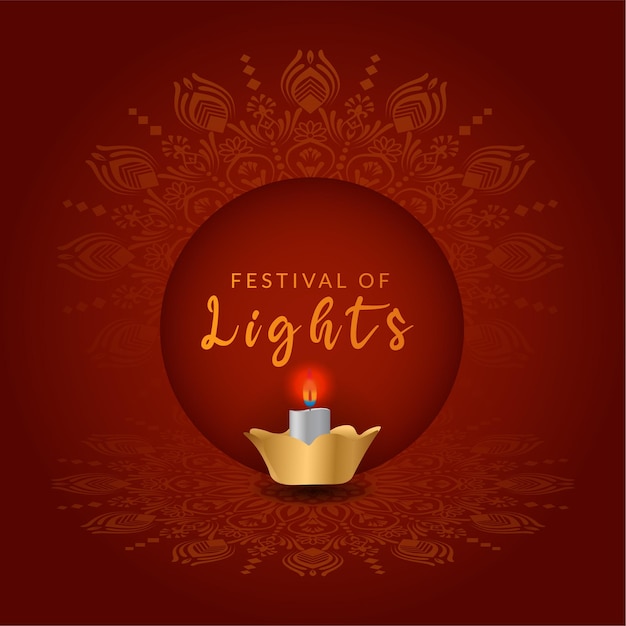 Diwali festival of lights banner template