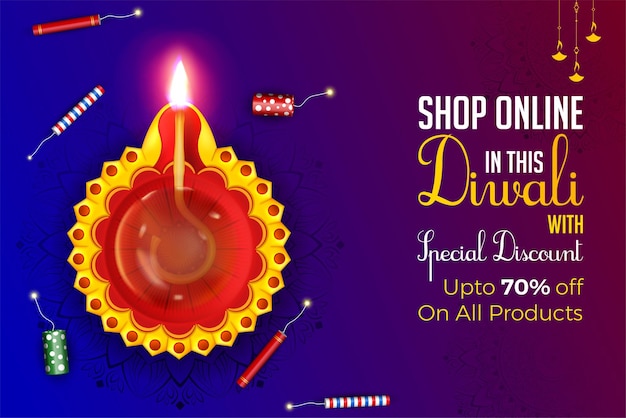 Diwali festival offer banner background big diwali sale banner design