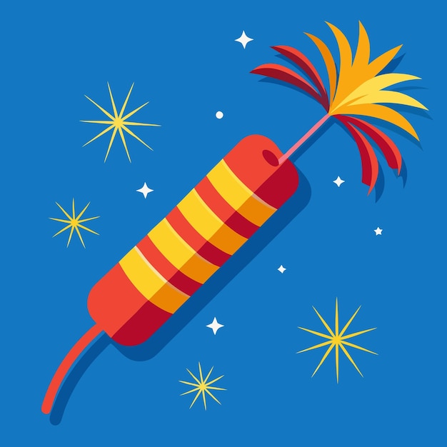 Vector diwali firecracker clip art color vector design