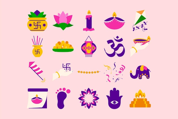 Diwali Illustration Set