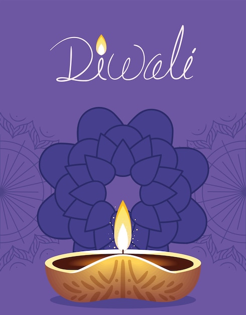 Diwali light diya