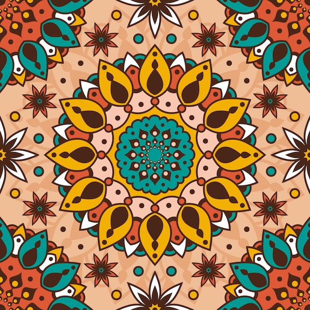 Diwali Rangoli Seamless Pattern