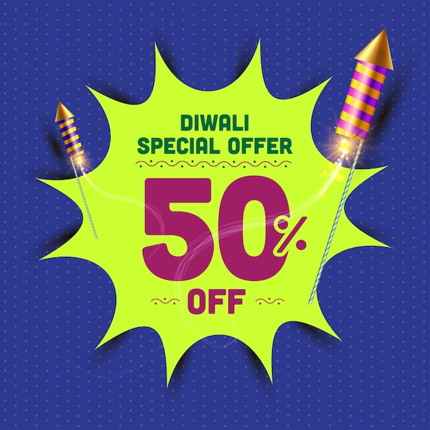 Diwali sale special offer discount units with festive elements around