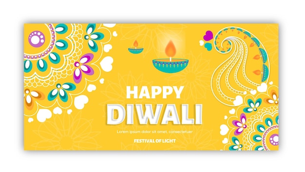 Diwali social media banner