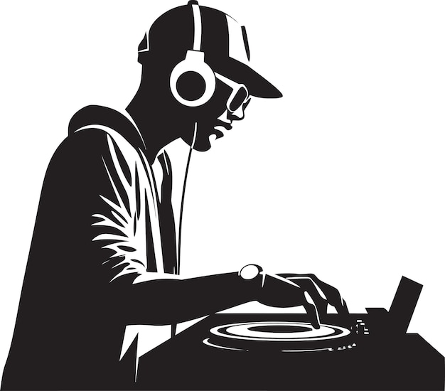 Vector dj disk jockey the maestro of music crafting unforgettable moments