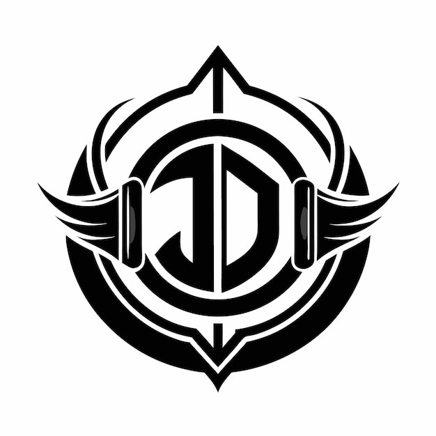 DJ letter logo Creative Design