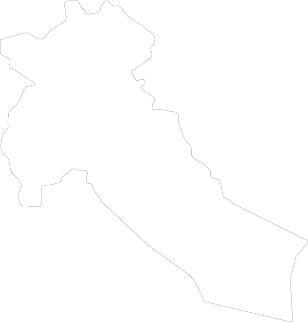 Vector djelfa algeria outline map