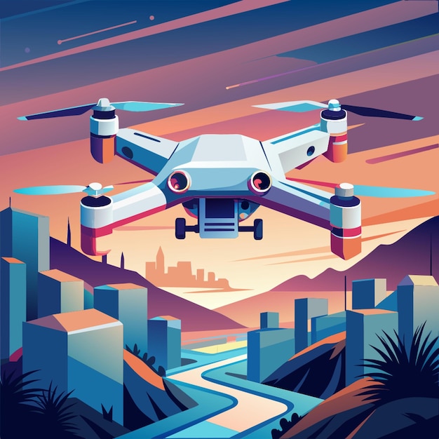 dji mini 3 pro drone vector illustration flat 2