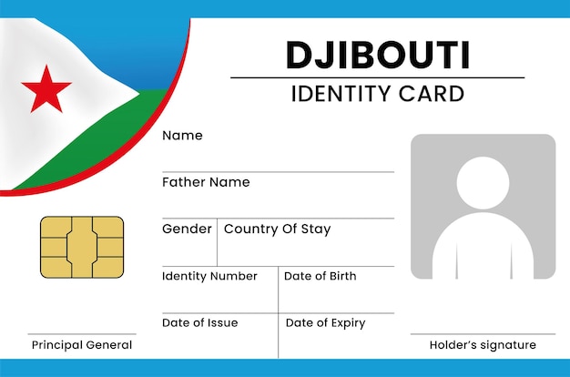 Djibouti Card Design and Flag Card Design