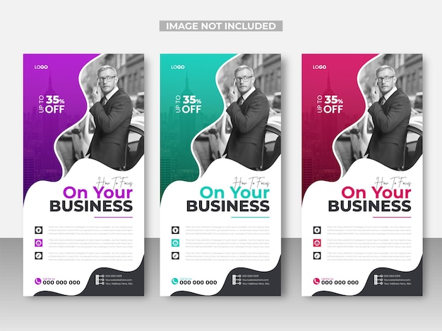 Dl Flyer design template corporate business rack card