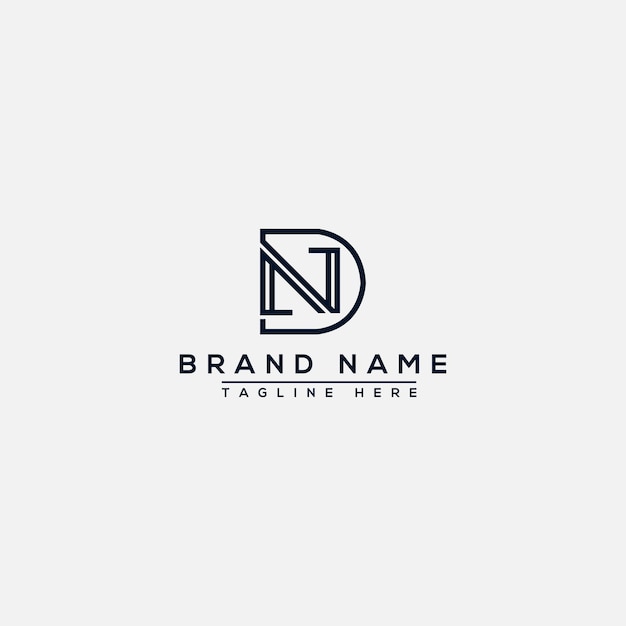 DN Logo Design Template Vector Graphic Branding Element