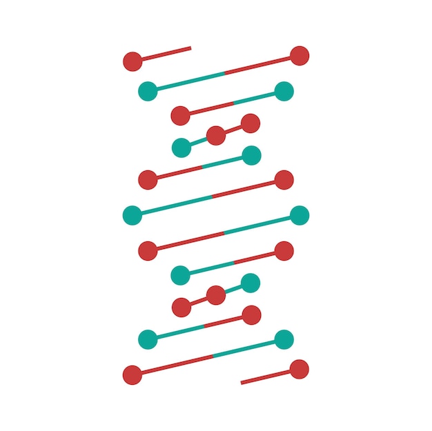 DNA abstract polygonal wireframe molecule helix